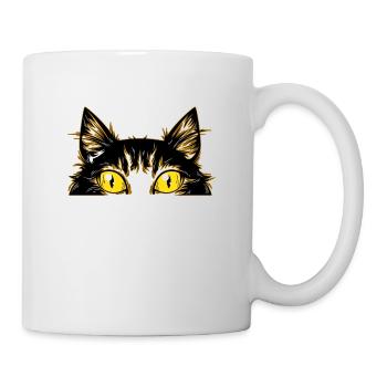 Miau, lustige Katze, lustige Katze - Tasse - Weiß - Rechts