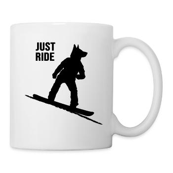 snowboarder "freestyle-snowboard-dog" softboot - Tasse - Weiß - Rechts