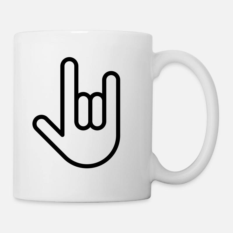 Heavy Metal Zeichen - Tasse - Weiß