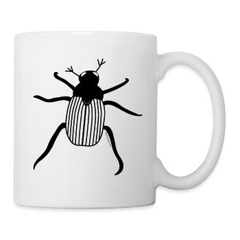 Natürlich, verspielt, trendy: Gartenlaubenkäfer - Tasse - Weiß - Rechts