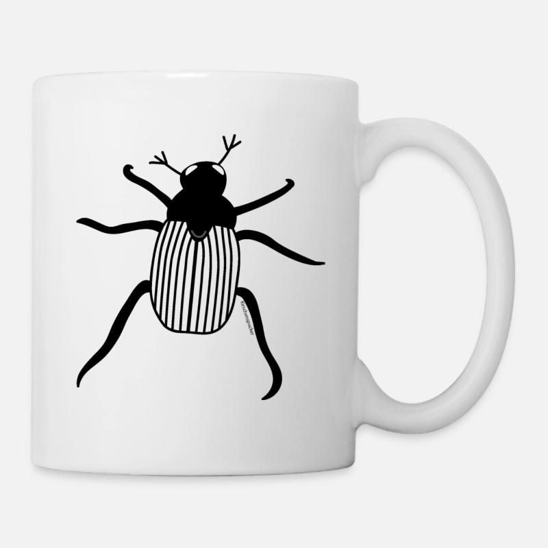 Natürlich, verspielt, trendy: Gartenlaubenkäfer - Tasse - Weiß