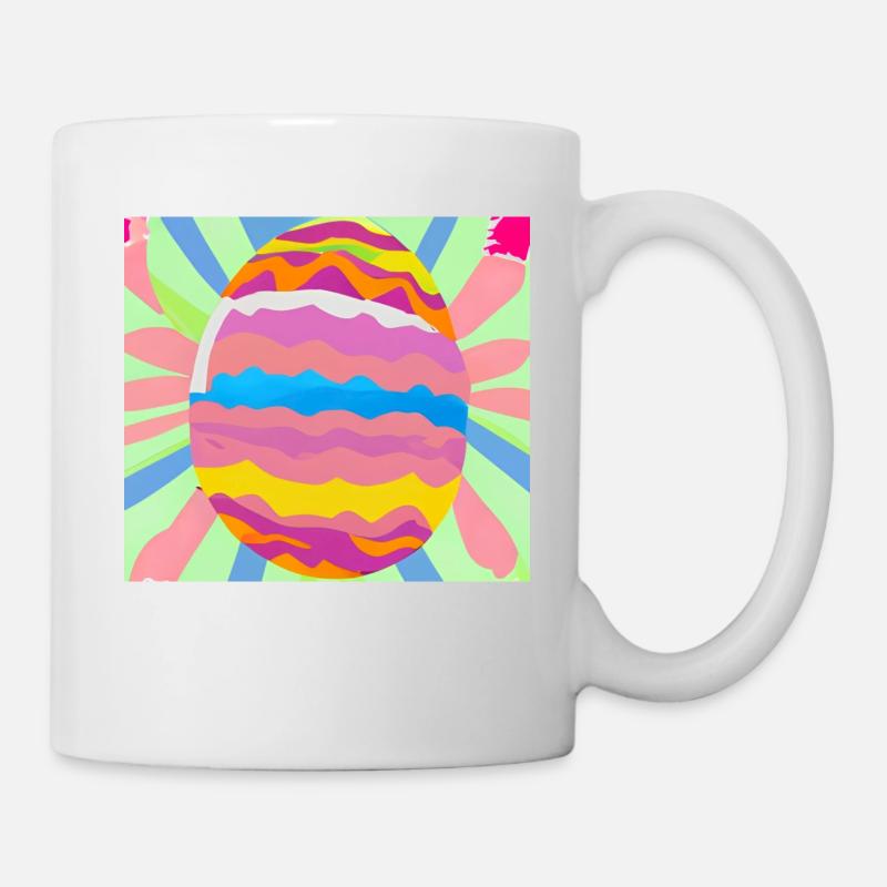Œuf de Pâques coloré - Mug blanc - blanc