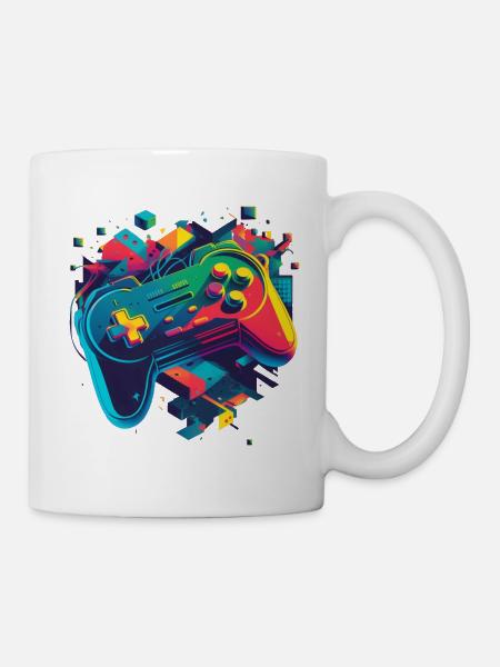 Retro Konsole - Tasse - Weiß