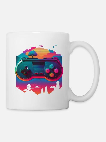 Retro Konsole - Tasse - Weiß