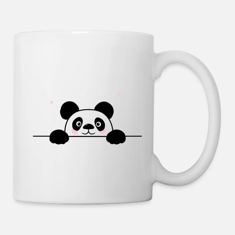 Lovable Panda mit Herzchen - Tasse - Weiß