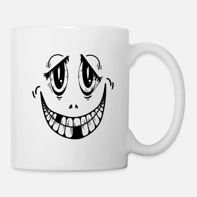 Lachendes Gesicht - Tasse - Weiß