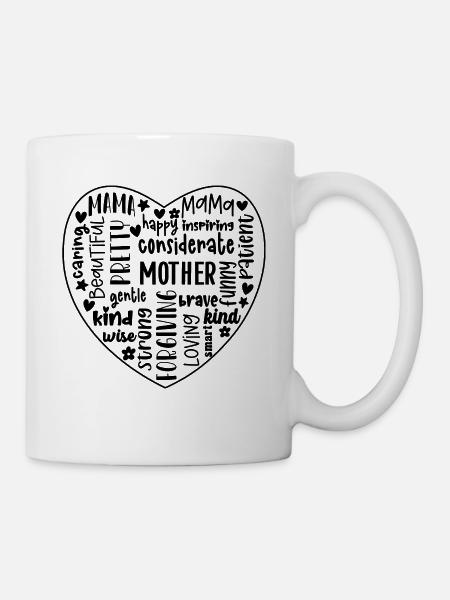 Muttertag Herz Geschenkidee Mama - Tasse - Weiß