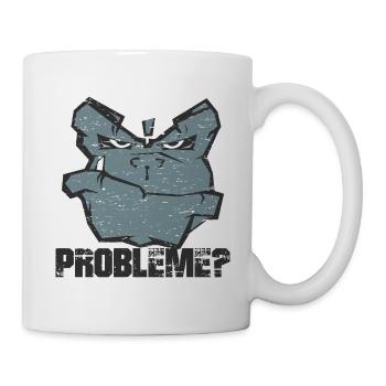 grantiger Gorilla löst Probleme - Tasse - Weiß - Rechts