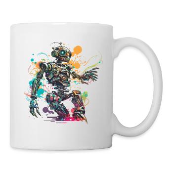 Fantasy Robot in Funk Art Style - Mug - white - Right