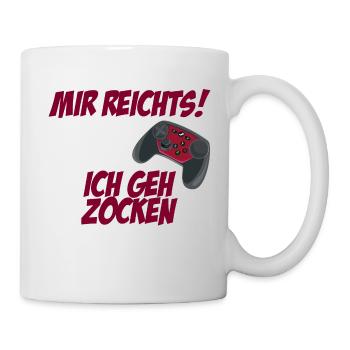mir reichts ich geh zocken - Tasse - Weiß - Rechts