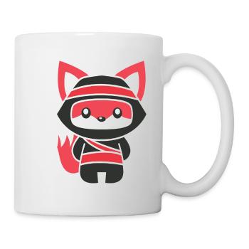Renard ninja inimaliste - Mug blanc - blanc - Droite