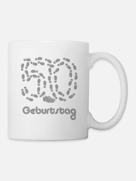 50 feiert den 50sten! - Tasse - Weiß