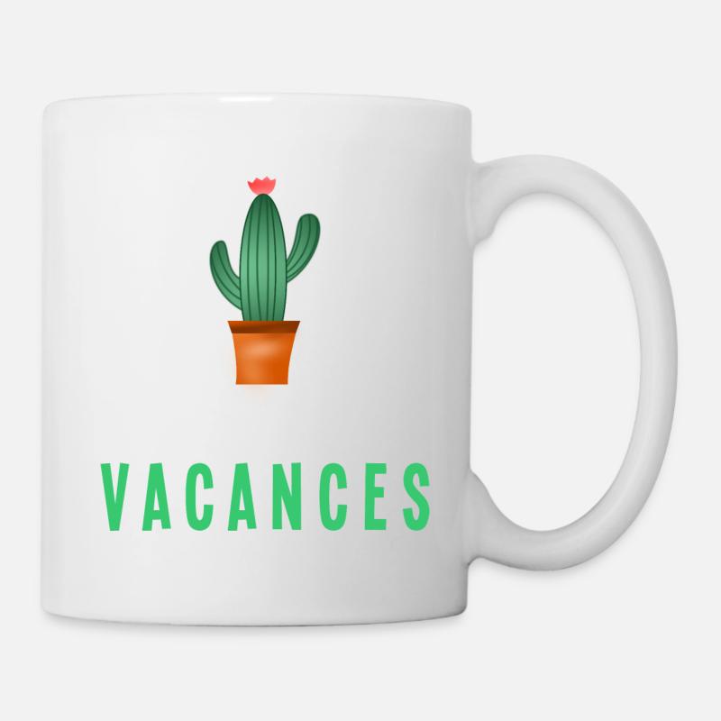 MERCI. THANKS. THANK YOU. ANNIVERSAIRE. VACANCES - Mug blanc - blanc