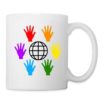 We Are The World LGBTQ Hands Common Tolerance - Mug - white - Right