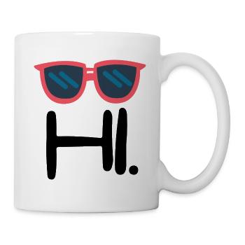 Hi - Tasse - Weiß - Rechts