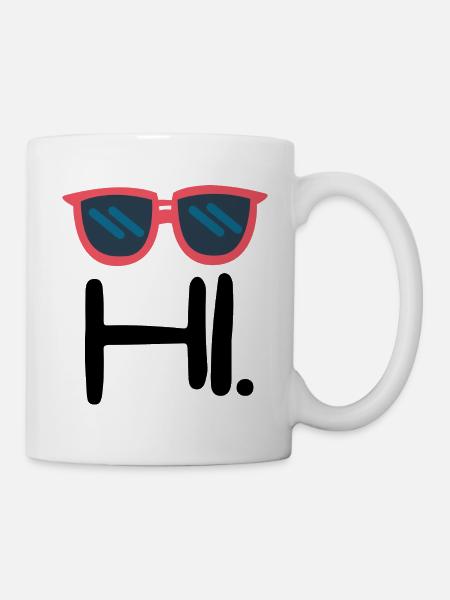 Hi - Tasse - Weiß