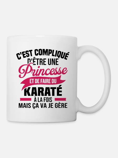 Princesse et karaté - Mug blanc - blanc
