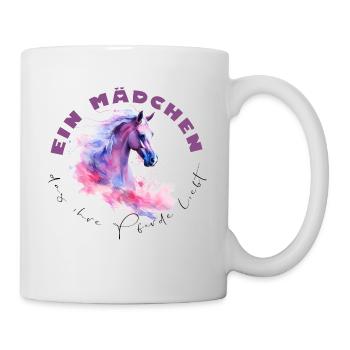 Girls Horse T-Shirts Gift Idea - Mug - white - Right