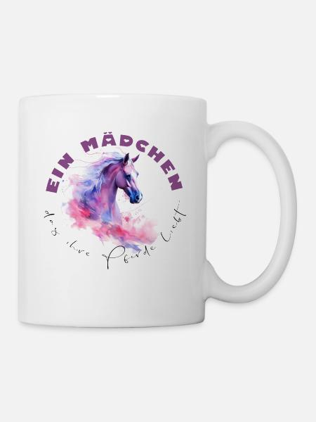 Girls Horse T-Shirts Gift Idea - Mug - white