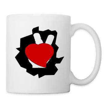 liebe grüße an - Tasse - Weiß - Rechts