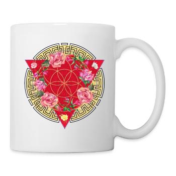 abstract rose 01 - Mug - white - Right