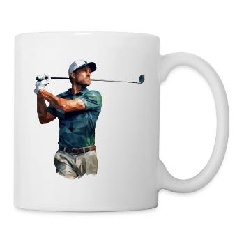 Golfers in Polygon Style - Mug - white - Right