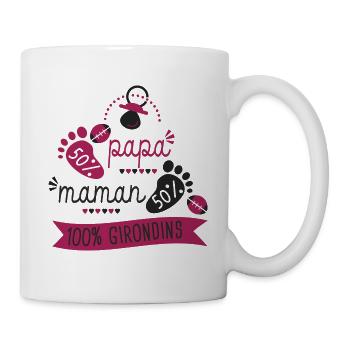 Rugby bébé supporter Rugby Bordeaux Girondins - Mug blanc - blanc - Droite