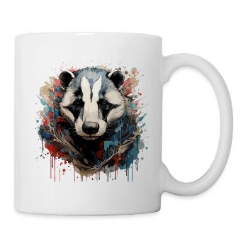 Graffiti Hunter: vibrations of the American badger - Mug - white - Right