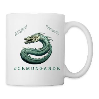 Midgardschlange Jormungandr mit cooler Aufschrift - Tasse - Weiß - Rechts
