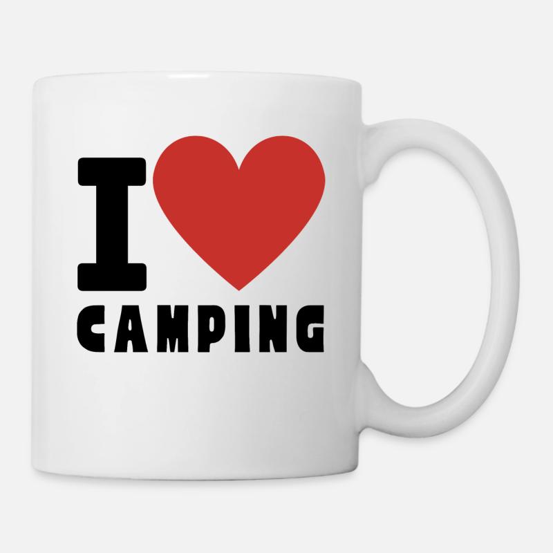 I Love CAMPING - Mug - white