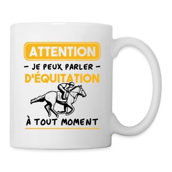 I can talk about horseback riding at any time - Mug - white - Right
