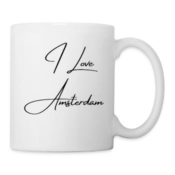 I love Amsterdam - Tasse - Weiß - Rechts