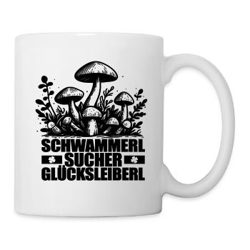Pilzsammler Spruch - Tasse - Weiß - Rechts
