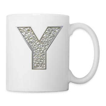 Y, letter, initial, monogram, - Tasse - Weiß - Rechts