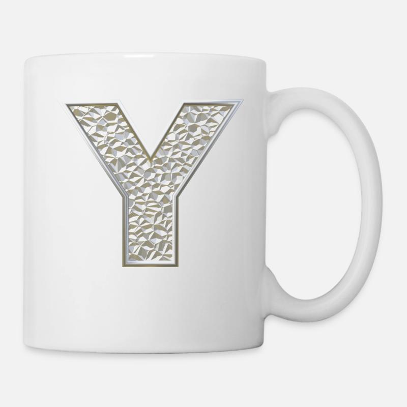 Y, letter, initial, monogram, - Tasse - Weiß
