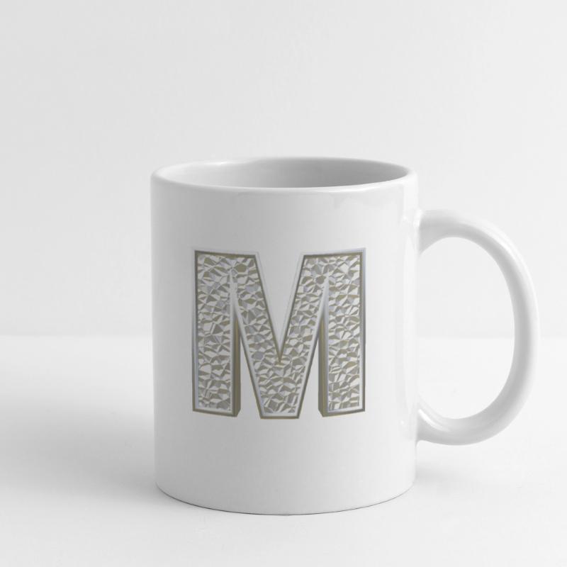 M, letter, letter M, initial, initial M, monogram, Tasse
