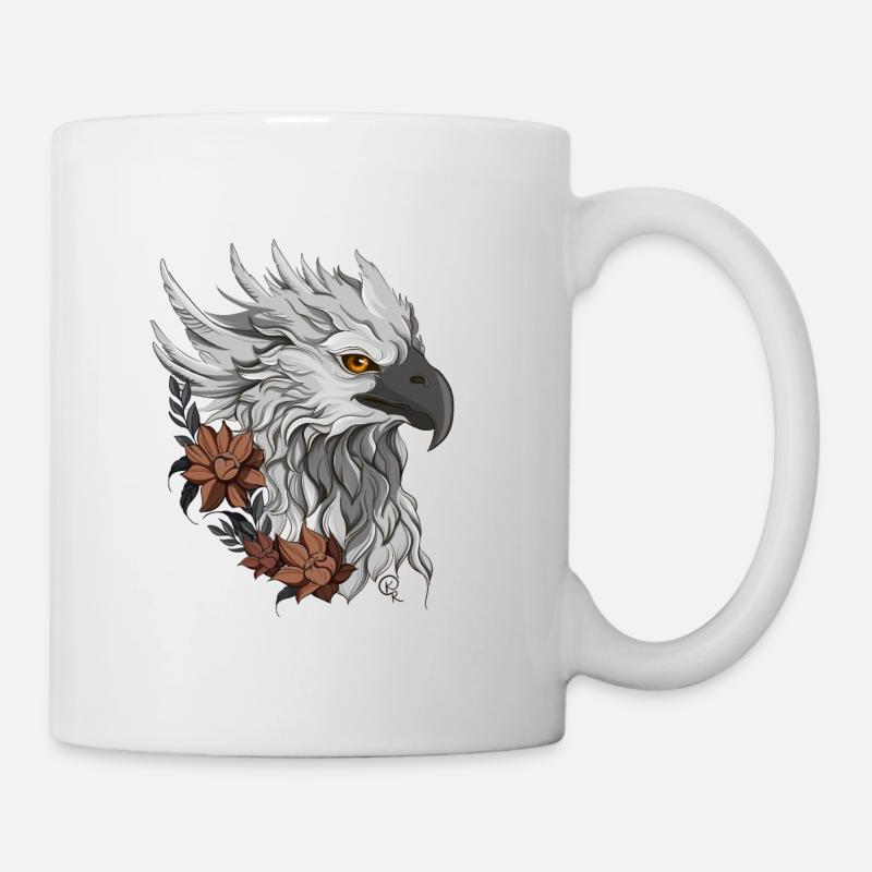 Griffon Floral - Mug blanc - blanc