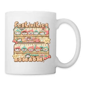Festivities nom nom, Christmas funny elves - Mug - white - Right