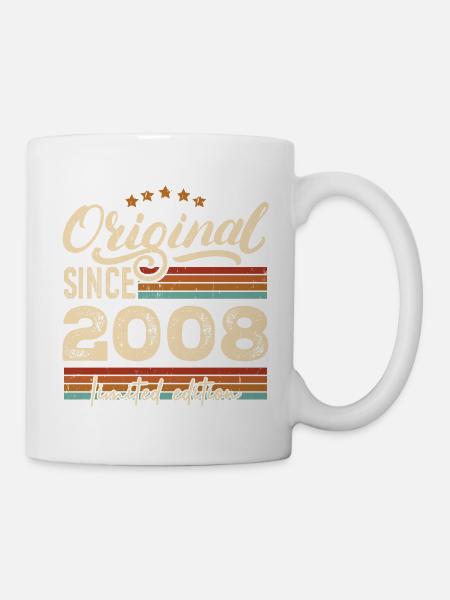 Original 2008 Jahrgang - 2008 Geburtstagsgeschenk - Tasse - Weiß