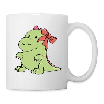 a little dinosaur at Christmas - Mug - white - Right