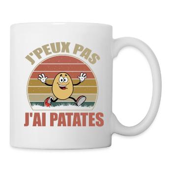 J'peux pas j'ai Patates Cadeau Jardinier Humour - Mug blanc - blanc - Droite