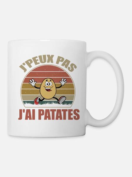J'peux pas j'ai Patates Cadeau Jardinier Humour - Mug blanc - blanc