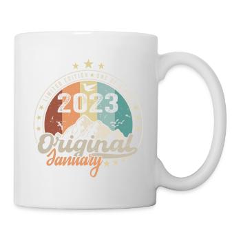 Vintage rétro janvier 2023 cadeau d anniversaire - Mug blanc - blanc - Droite