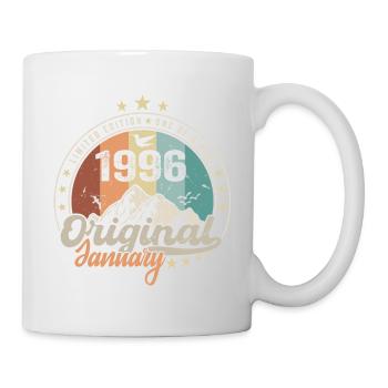 Vintage rétro janvier 1996 cadeau d anniversaire - Mug blanc - blanc - Droite