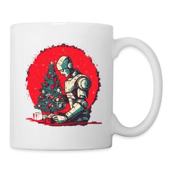 Weihnachtszeit-Cyborg - Tasse - Weiß - Rechts