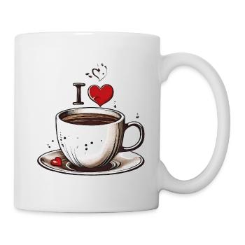 Loving coffee enjoyment - Mug - white - Right