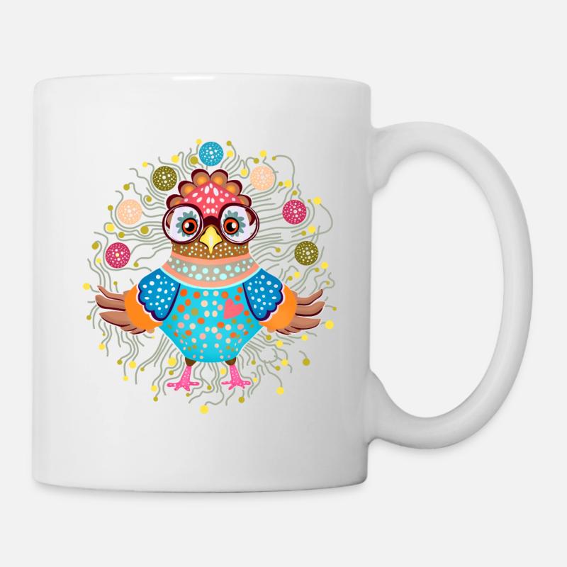 Jonglier-Eule - Tasse - Weiß