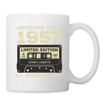 1957 Anniversaire Né En 1957 Vintage Rétro - Mug blanc - blanc - Droite