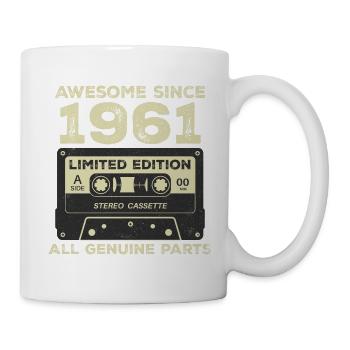 1961 Anniversaire Né En 1961 Vintage Rétro - Mug blanc - blanc - Droite