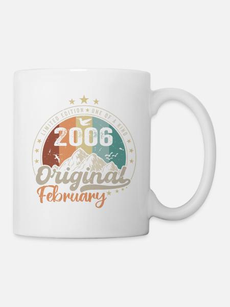 Les Légendes Nées En Février 2006 Cadeau 18 Ans - Mug blanc - blanc